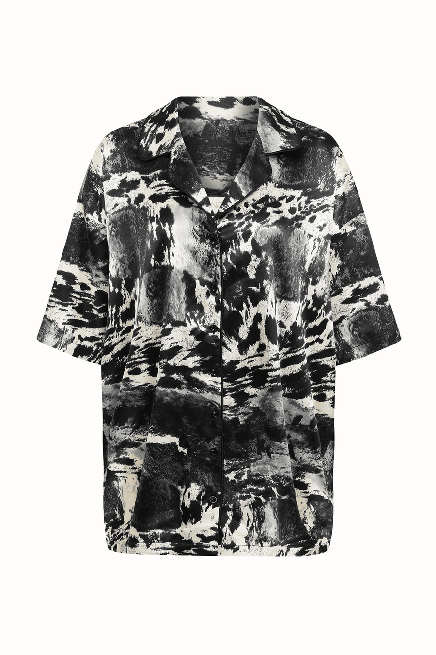 Milky Oversize Gömlek / Siyah Beyaz Desenli - NAIA ISTANBUL Shop Online
