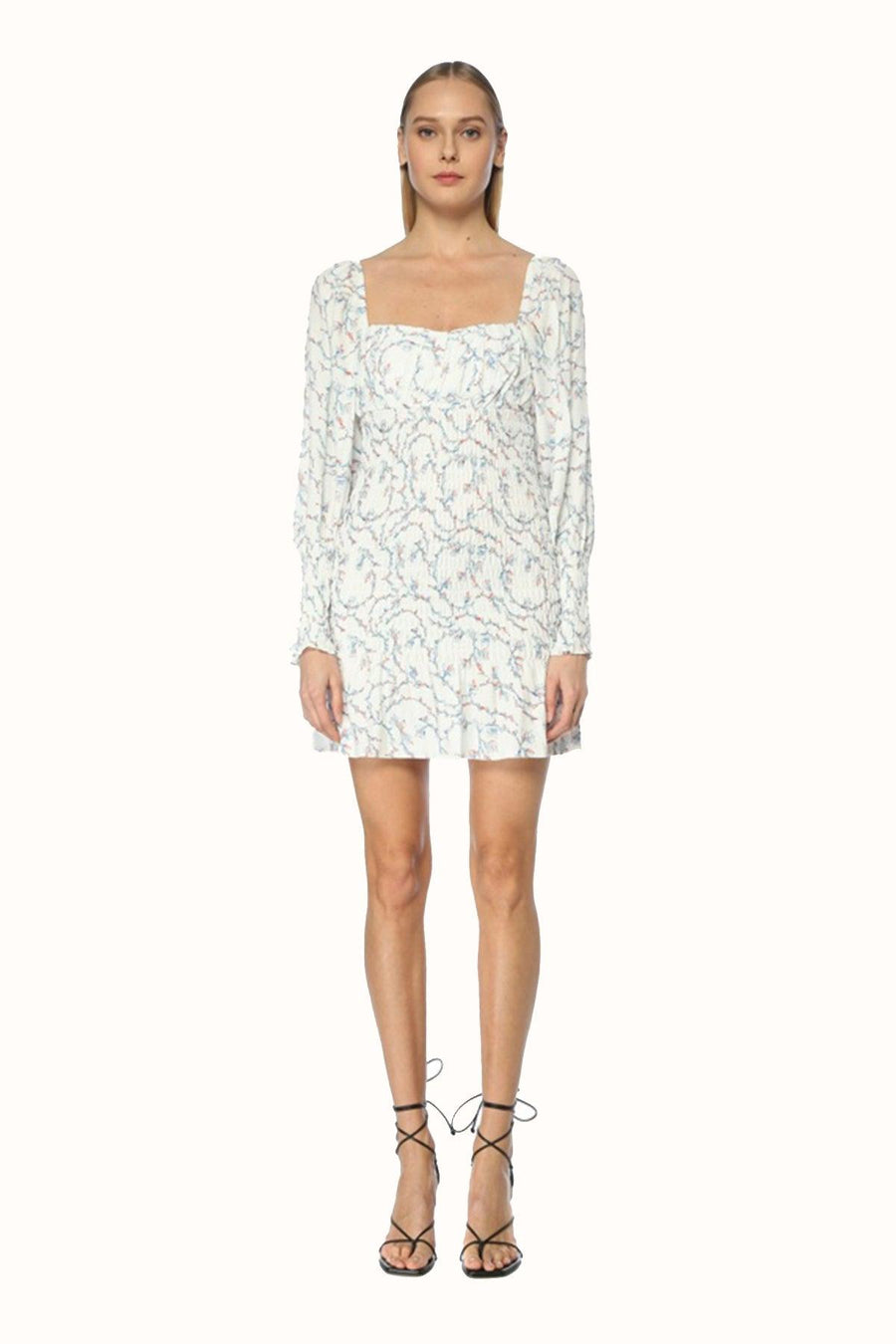 Zella Elbise / Beyaz Çiçekli - NAIA ISTANBUL Shop Online