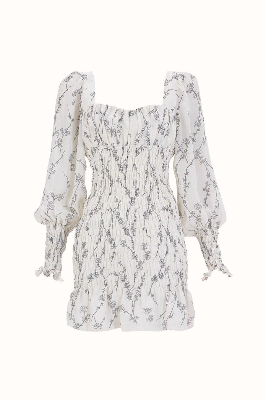 Zella Elbise / Beyaz Çiçekli - NAIA ISTANBUL Shop Online